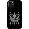 Merry Yule Happy Winter Solstice Holiday Custodia per iPhone 11 Pro Buon Yule Ya Pagano Natale Solstizio d'Inverno Vacanza Wiccan