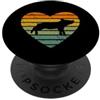 Retro Tier Silhouetten für jung und alt Ich liebe Pigkel Kleines Pig Fan Retrò Maialino PopSockets PopGrip Adesivo