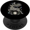 Merry Yule Happy Winter Solstice Holiday Cervo neve felice Yule Solstizio d'inverno Natale pagano PopSockets PopGrip Adesivo