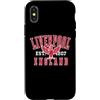 Desert Merch Liverpool England Shop Custodia per iPhone X/XS Liverpool England - Ali di fegato con stampa rossa e bianca
