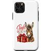 Vintage Christmas Farm Custodia per iPhone 11 Pro Jingle All The Way Donkey Christmas Farm Animal Holiday