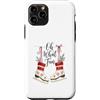 Cute Christmas Custodia per iPhone 11 Pro Oh What Fun Ice Skates Vintage Christmas Holiday