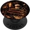 Cozy Fall Reading Books Coffee Accessori Dark Academia Books Coffee Moon Celeste Gothic Reader PopSockets PopGrip Adesivo