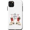 Cute Christmas Custodia per iPhone 11 Pro Max Oh What Fun Ice Skates Vintage Christmas Holiday
