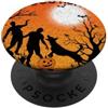 Halloween Day Of The Dead Store Halloween Horror Il mio cane caccia zombi cimitero divertente spaventoso PopSockets PopGrip Adesivo