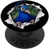 4PeacockLovers Divertente pavone che sbircia carino zoo amante degli animali PopSockets PopGrip Adesivo