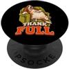ThankFULL Thanksgiving Dinner Feast Stuf Basset Hound Divertente Turchia Day Retro Vintage Overeat Sleep PopSockets PopGrip Adesivo