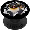 4PenguinLovers Divertente pinguino che sbircia carino zoo amante degli animali PopSockets PopGrip Adesivo