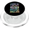 Worship Service Style With Christian Bib Vivere per fede nata per adorare dal 2019 Anno cristiano PopSockets PopGrip per MagSafe