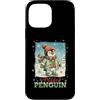 Classic Christmas Vintage Xmas Nostalgic Custodia per iPhone 13 Pro Max Pinguino Polar Winter Wonderland Cappello Sciarpa Guanti Retro