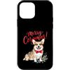 Vintage Christmas Dogs Custodia per iPhone 12 mini Merry Corgmas Pembroke Welsh Corgi Christmas Dog Lover