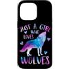 Just a Girl who Loves Wolves TS Gifts Co Custodia per iPhone 14 Pro Max Solo una ragazza che ama i lupi - Regalo lupo