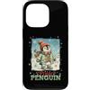 Classic Christmas Vintage Xmas Nostalgic Custodia per iPhone 13 Pro Pinguino Polar Winter Wonderland Cappello Sciarpa Guanti Retro