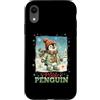 Classic Christmas Vintage Xmas Nostalgic Custodia per iPhone XR Pinguino Polar Winter Wonderland Cappello Sciarpa Guanti Retro
