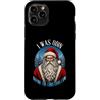 Merry Yule Happy Winter Solstice Holiday Custodia per iPhone 11 Pro Ero Odino prima che i cristiani venissero vichingo Santa Pagan