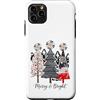 Cute Christmas Custodia per iPhone 11 Pro Max Merry & Bright Christmas Trees Holiday Winter Top