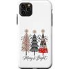 Cute Christmas Custodia per iPhone 11 Pro Max Merry & Bright Christmas Trees Holiday Winter Top