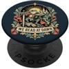 Renaissance Medieval Humor Fantasy Book Lover Frog Reading Castle Reader PopSockets PopGrip Adesivo