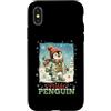 Classic Christmas Vintage Xmas Nostalgic Custodia per iPhone X/XS Pinguino Polar Winter Wonderland Cappello Sciarpa Guanti Retro