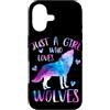 Just a Girl who Loves Wolves TS Gifts Co Custodia per iPhone 17 Solo una ragazza che ama i lupi - Regalo lupo