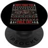 Merry Yule Happy Winter Solstice Holiday Al sicuro dal gatto Yule Natale Islanda cultura islandese PopSockets PopGrip Adesivo