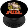 ThankFULL Thanksgiving Dinner Feast Stuf Koala Divertente Turchia Day Retro Vintage Overeat Sleep Nap 70s PopSockets PopGrip Adesivo