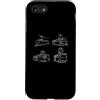 Tram Car Bus And Public Transport Appare Custodia per iPhone SE (2020) / 7/8 Tram Veicolo Treno Tram Trolley Funivia Gondola