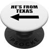 Home State Co. Viene dal Texas Arrow Left Coppie che viene dal Texas PopSockets PopGrip Adesivo