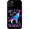 Just a Girl who Loves Wolves TS Gifts Co Custodia per iPhone 11 Pro Max Solo una ragazza che ama i lupi - Regalo lupo