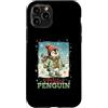 Classic Christmas Vintage Xmas Nostalgic Custodia per iPhone 11 Pro Pinguino Polar Winter Wonderland Cappello Sciarpa Guanti Retro