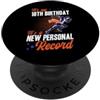 Running Hills Chasing Goals Cross Countr È il mio diciottesimo compleanno Un nuovo record personale, barzelletta sulla corsa PopSockets PopGrip Adesivo