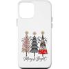 Cute Christmas Custodia per iPhone 12 mini Merry & Bright Christmas Trees Holiday Winter Top