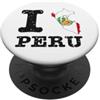 Shape of Home Co I Love (Heart) Peru Mappa Bandiera Sagoma PopSockets PopGrip Adesivo