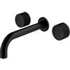 Mariner Logica Shine rubinetto lavabo a parete proiezione 212 mm, per corpo incasso, LOS0357-NO, Logica Shine nero opaco [Rubinetteria Bagno > Rubinetteria Lavabo]