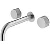 Mariner Logica Shine rubinetto lavabo a parete proiezione 212 mm, per corpo incasso, LOS0357-CS, Logica Shine cromo spazzolato [Rubinetteria Bagno > Rubinetteria Lavabo]