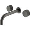 Mariner Logica Shine rubinetto lavabo a parete proiezione 212 mm, per corpo incasso, LOS0357-GR, Logica Shine grafite opaco [Rubinetteria Bagno > Rubinetteria Lavabo]