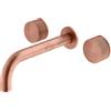 Mariner Logica Shine rubinetto lavabo a parete proiezione 212 mm, per corpo incasso, LOS0357-RS, Logica Shine rame opaco vintage [Rubinetteria Bagno > Rubinetteria Lavabo]