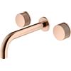 Mariner Logica Shine rubinetto lavabo a parete proiezione 212 mm, per corpo incasso, LOS0357-RG, Logica Shine oro rosa [Rubinetteria Bagno > Rubinetteria Lavabo]