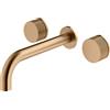 Mariner Logica Shine rubinetto lavabo a parete proiezione 212 mm, per corpo incasso, LOS0357-PBZ, Logica Shine bronzo spazzolato [Rubinetteria Bagno > Rubinetteria Lavabo]
