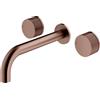 Mariner Logica Shine rubinetto lavabo a parete proiezione 212 mm, per corpo incasso, LOS0357-PRS, Logica Shine rame spazzolato [Rubinetteria Bagno > Rubinetteria Lavabo]