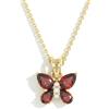 GOODSTONE JEWELS Collana da donna con ciondolo a forma di farfalla in argento Sterling 925, collana in oro 14 K, 18 carati, misura 40,6 + 5,1 cm, con chiusura a moschettone, gioiello con pietra