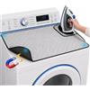 Handy Laundry Tappetino da stiro magnetico, trasforma qualsiasi superficie piana in un'asse da stiro. Dispone di un supporto in silicone antiscivolo per posizionare in modo sicuro il ferro da stiro. Facile da