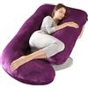 BATTOP Cuscino per gravidanza per dormire, cuscino per donne in gravidanza con fodera rimovibile, supporto per schiena, fianchi, gambe, pancia, cuscino indispensabile per maternità