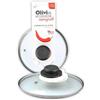 IPEA Coperchio per Padella o Pentola in Vetro Temperato - 16/18 / 20/22 / 24/26 / 28/30 cm - Trasparente Rotondo Universale con Pomello per Pentole e Cucina - Lavabile Lavastoviglie - 16 CM
