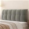 ZCXRYFL Cuscino per testiera Copritestata Letto Morbido Corto Peluche Imbottito Copritestata Letto Cuscino Supporto Schienale Protezioni per Testiera Letto Matrimoniale Singolo Decorare(160X60X10cm,Dark grey)