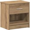 vidaXL Comodino con Cassetto Rovere Artigianale 39x28x41 cm