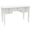 Vicentini arreda SCRIVANIA SCRITTOIO IN LEGNO SHABBY CHIC 5 CASSETTI BIANCA (L 130 P 65 H 81)