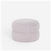 Produce Shop Pouf poggiapiedi Basso per Soggiorno in Tessuto Teddy Bouclé Raion - Grigio