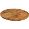 vidaXL Piano per Tavolo Ø 40x2,5cm Rotondo in Legno Massello di Mango
