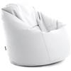 Avalon - Pouf Poltrona Sacco in Ecopelle Deluxe Super Resistente ELITE, Pouf Sacco di Qualità Sartoriale, Bean Bag per Sedersi Ergonomico, Pouf a Sacco Impermeabile, Made in IT(85x90cm-Bianco)